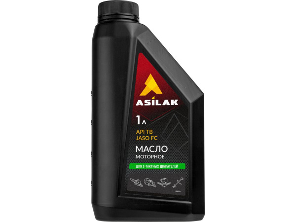 Масло моторное 2-х тактное ASILAK 1 л (JASO FC, API TB;)