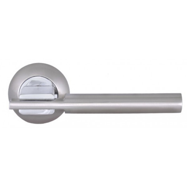 Ручка дверная, модель "Рио", никель/хром