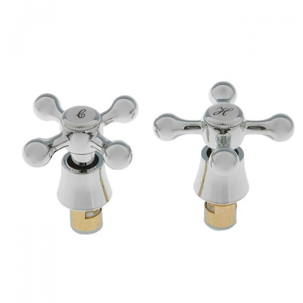 Маховик Accoona AH76-2, с кран-буксой, блистер, хром, комплект 2 шт. /2619316