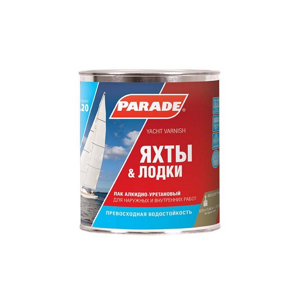 Лак PARADE L20 яхтный глянцевый 0,75л