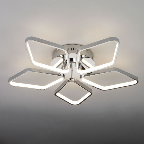 Светодиодный потолочный светильник 90081/5 хром