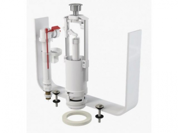 Выпускной механизм (Арматура) со стоп кнопкой, нижний, мет. резьба 1/2 CHROM, Alcaplast (SA2000SK-1/