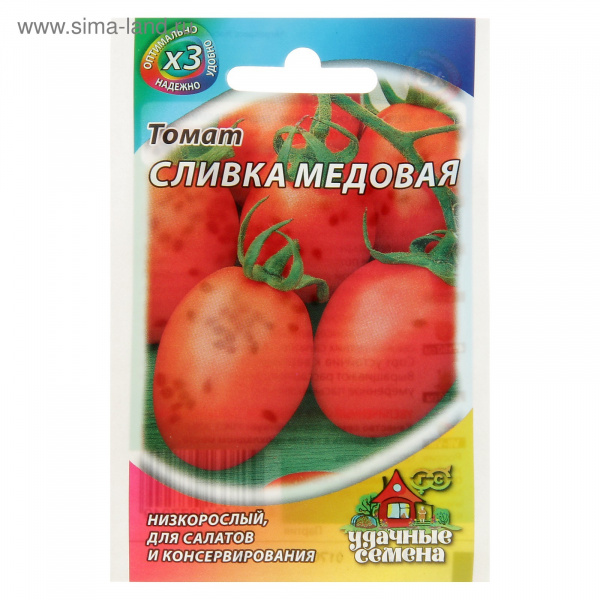 Семена Уд.Сем. Томат "Сливка медовая" красная, скороспелый. 0,3 г 2869467