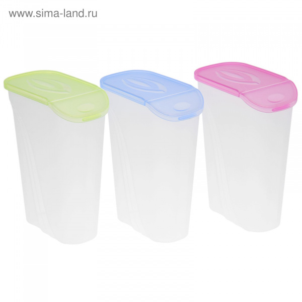 Банка для сыпучих продуктов 15х8,5х20 цвета микс 1204874