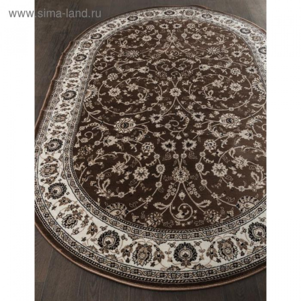 Ковёр овальный Valencia deluxe d251, размер 150x300 см, цвет brown/5474610