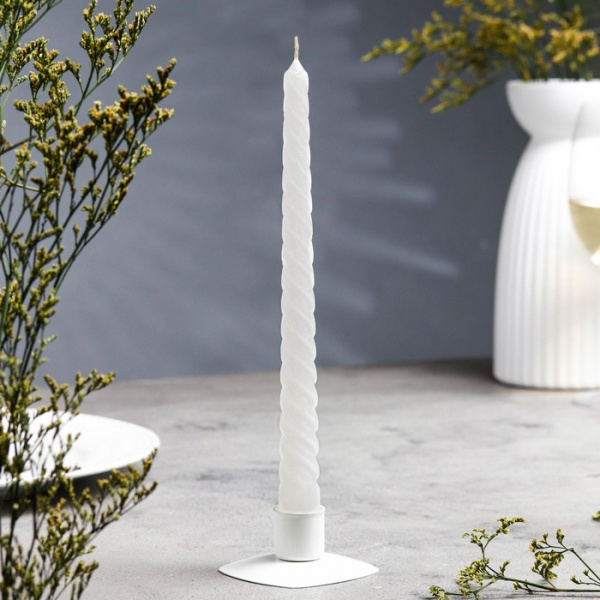 Свеча витая, 2,2 х 25 см, белая/ 1745409