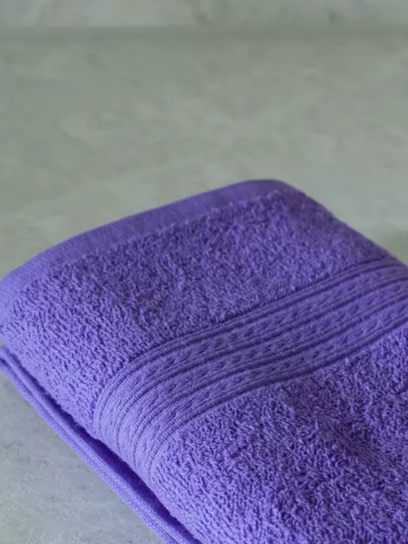 Полотенце махровое 40х70 цвет фиолетовый /НФ-010240