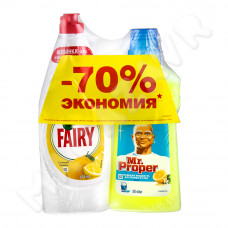 ФЕЙРИ Сочный Лимон 650мл+ Мистер Пропер Лимон 500мл