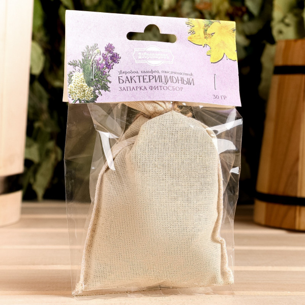 Запарка фитосбор "Бактерицидный" (зверобой, шалфей, тысячелистник), 30гр /3036254