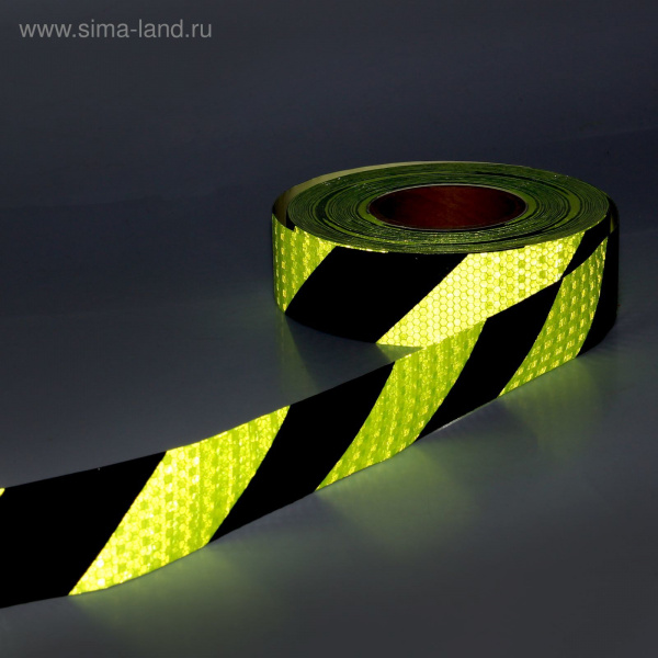 Светоотражающая контурная клейкая лента, салатовая, 5см 1404125 *45