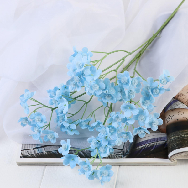 Цветы искусственные "Силена" 2х60 см, голубой /5378590