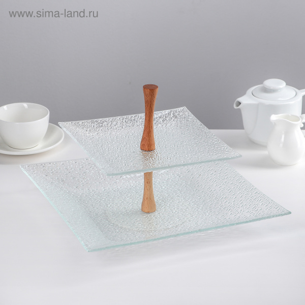 Этажерка 2-х яр 19,5х29,5см бесцветная  2846541