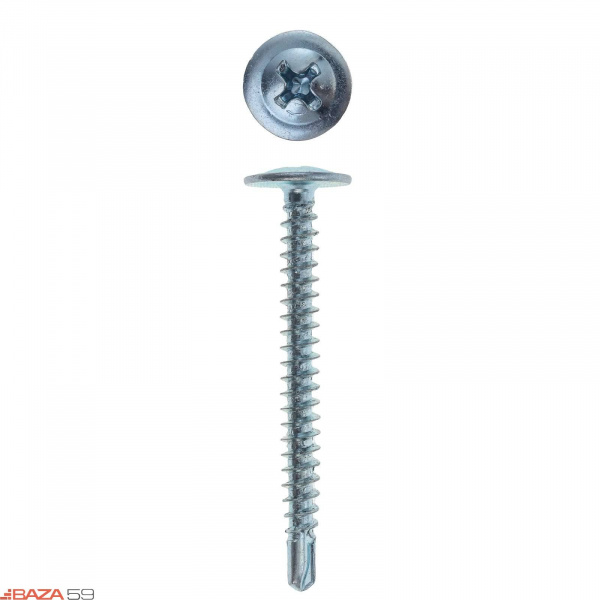 Саморез 4,2х51 оцинкованный пресс-шайба (сверло)