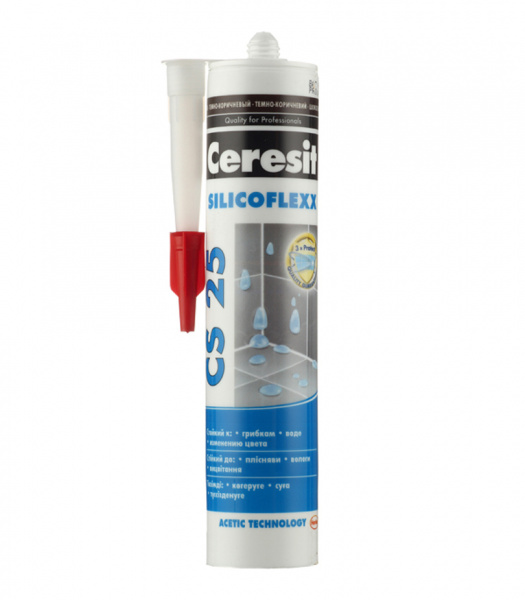 Затирка силиконовая CS25 280мл (Ceresit) ТЕМ. КОР,