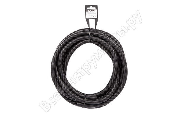 Труба автомобильная гофрированная ПП d12,7 мм, разрезная, (бухта 5 м/уп.) (15-1305)