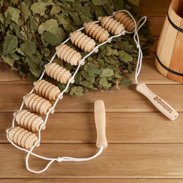 Массажер-лента банный "Добропаровъ" роликовый, зубчатый/2998484