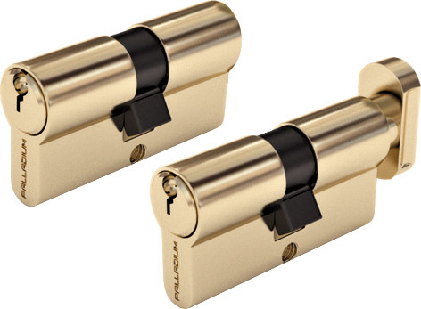 Цилиндровый механизм "PALLADIUM" асимметричный, 90 мм, ключ-завертка, хром Palladium 109247