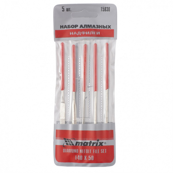 Набор надфилей алмаз 140х50х3 5шт/15830