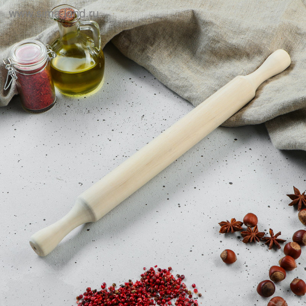 Скалка деревянная "Хозяйская", 40см, массив бука 1893643