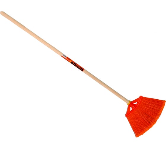 Метла плоская c деревянным черенком Amigo 76002