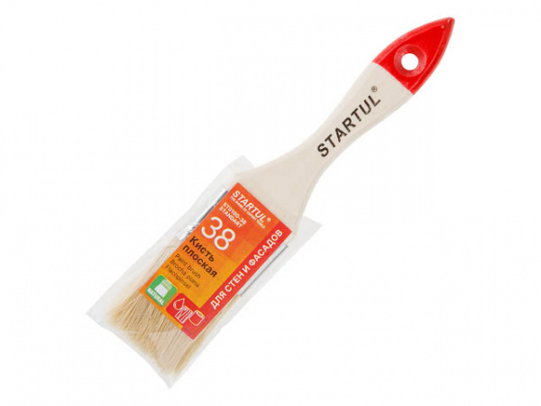 Кисть плоская 1,5"-38мм STARTUL STANDART+ (покраска стен и фасадов, флейцевая малярная)ST0100-38