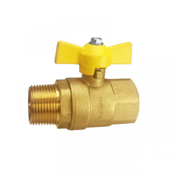 Кран лат.шаровый REMSAN ДУ-15 (газ) Г/Ш ручка бабочка/448426