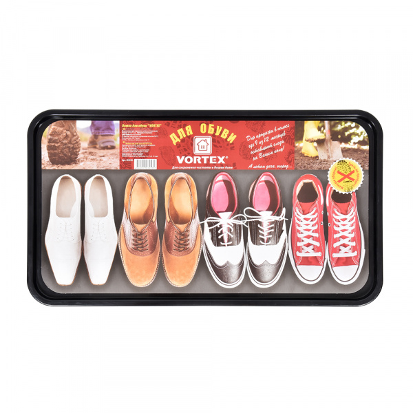 Лоток для обуви 63,5*35,4*1,3см черный/22352