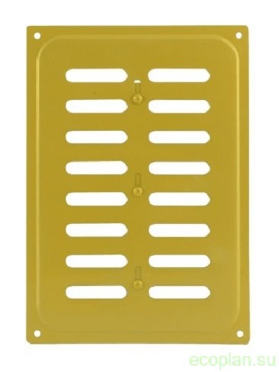 Решетка вентиляционная 160х240 с заглушкой /золото/438д