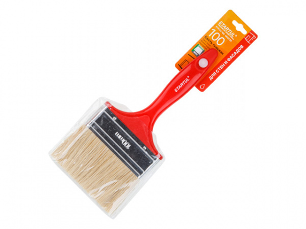 Кисть плоская 4"-100мм смеш. щетина (стены, фасады) STARTUL MASTER /ST0113-100