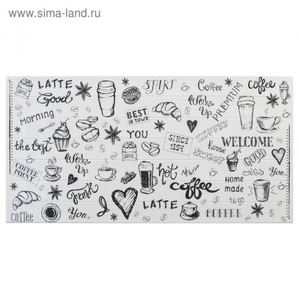 Панель ПВХ барро Флэт уайт 485х960/5392322