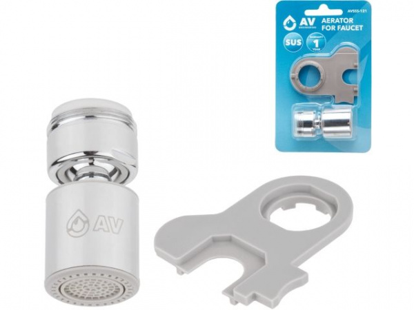 Аэратор для смесителя подвижный нар. с ключом/AVSSS-121