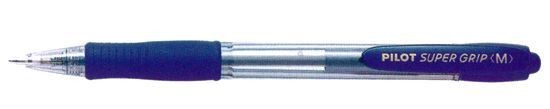Ручка шар. автоматич. PILOT "SUPER GRIP" 0.7мм синяя прозрачный корпус с резин. грипом /BPGP-10R-F-L