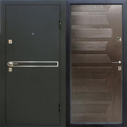 ДверьФактум 2050/860/R 6006 зеркало Графит