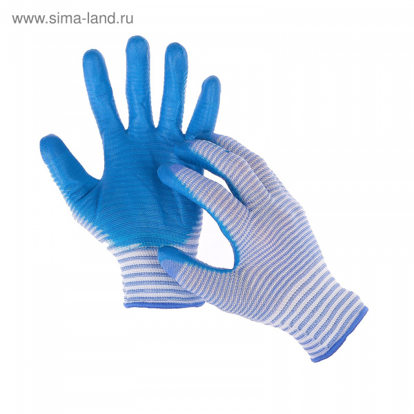 Перчатки нейлоновые с нитриловым покрытием,полуоблив,размер 9  /3098169