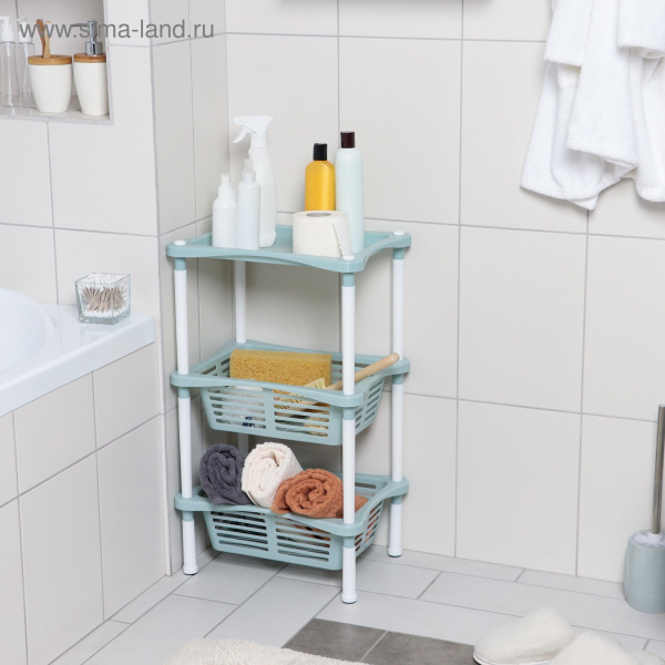 Этажерка "Krita mix" 3-х секц., серая мистерия, BEROSSI Изделие из пластмассы. 401 х 27 60275000