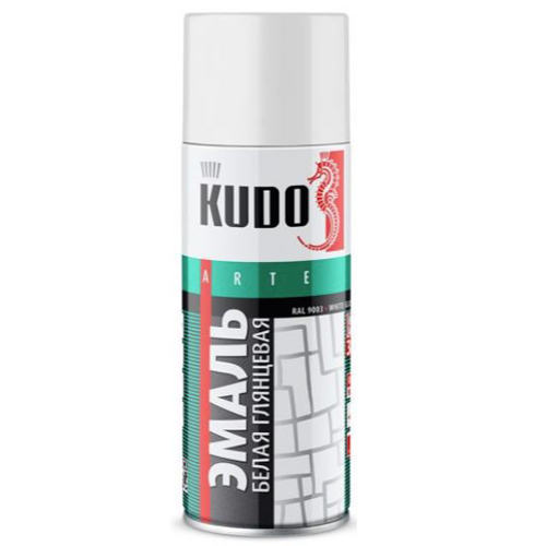 KU-1001 эмаль белая глянц. (520мл)RAL-9003