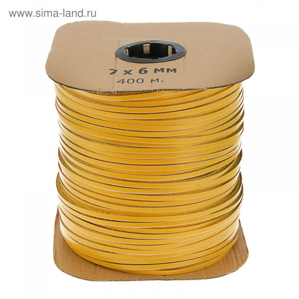 Уплотнитель щеточный, самоклеящийся, ЗР, 7х6мм золото (400м)/2075234