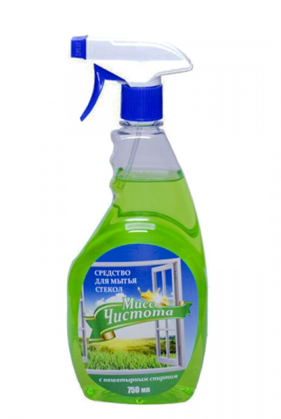 МИСС ЧИСТОТА для мытья стекол ТРАВА 750мл.