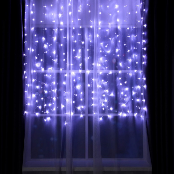 Гирлянда «Занавес» 2×1.5 м, свечение белое, 8 режимов /1080462