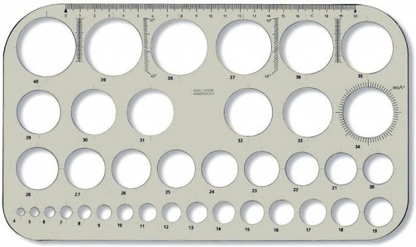 Шаблон геометрических окружностей 