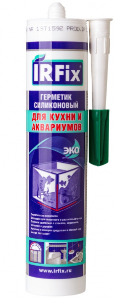 Герметик силиконовый для кухни и аквариумов 310мл IRFix/20020