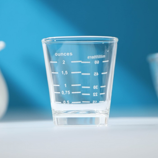 Стакан стеклянный мерный «Классика», 95 мл, 6×7 см /9370255