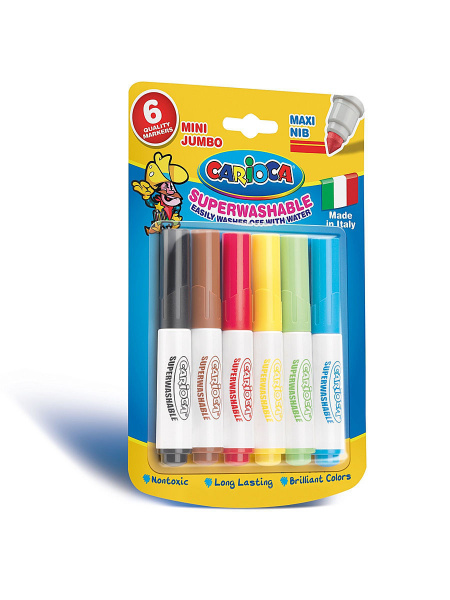 Набор мини-фломастеров MINI JUMBO  для детей, 6 цв., (UNIVERSAL)  40106/6