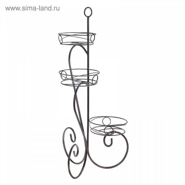 Подставка для цветов "КРОКУС 3" медная антик 1013494