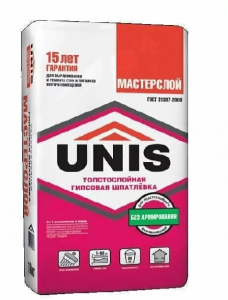 Шпатлевка МАСТЕРСЛОЙ гипсовая 18кг