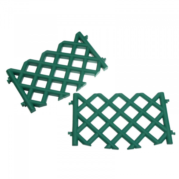 Ограждение 41 х 278 см, 4 секции, пластик, зеленое, BAROKKO" Greengo 6629119