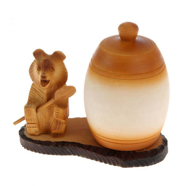 Бочонок с медведем на подставке, липа, 0,5кг 1224000