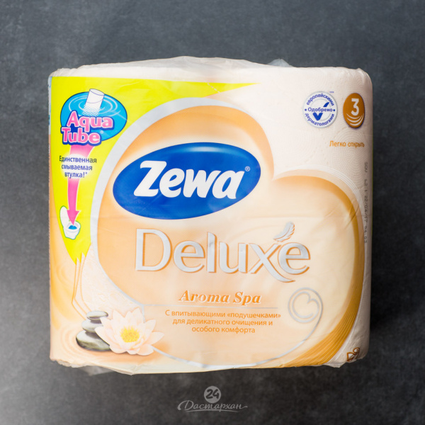 Бумага туалетная ЗЕВА Делюкс 4рул. 3-сл. Арома СПА 3276-66