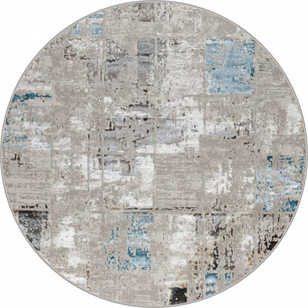 Ковёр круглый ROMA, размер 150x150 см, дизайн blue fls/beige fls /10573647