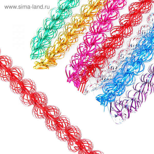 Мишура "Спираль" d=2см 2м микс 2566670